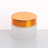ftosted jar with gold lid