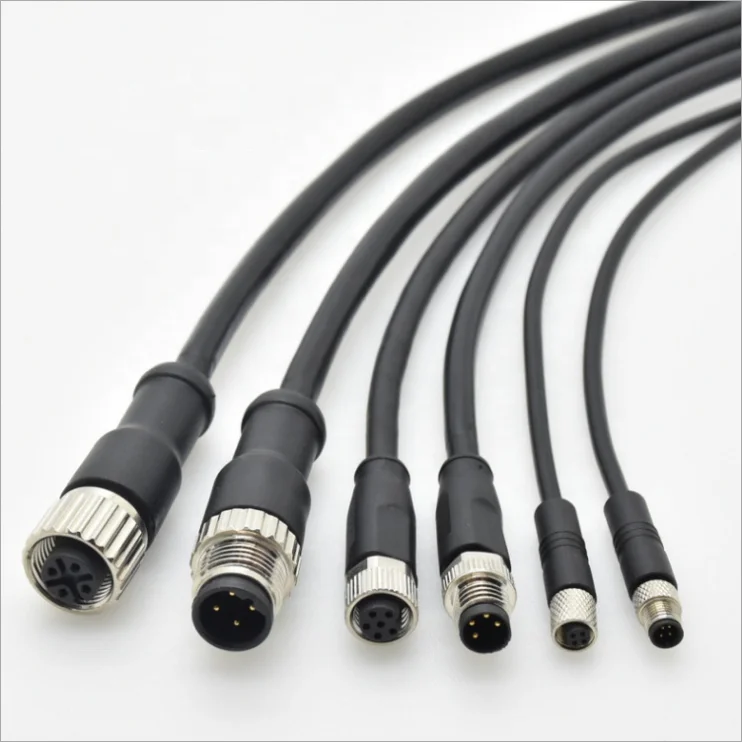 Waterproof M5 M8 M12 8Pin Circular Connector Sensor Cable for Servo Motor Industrial Robot