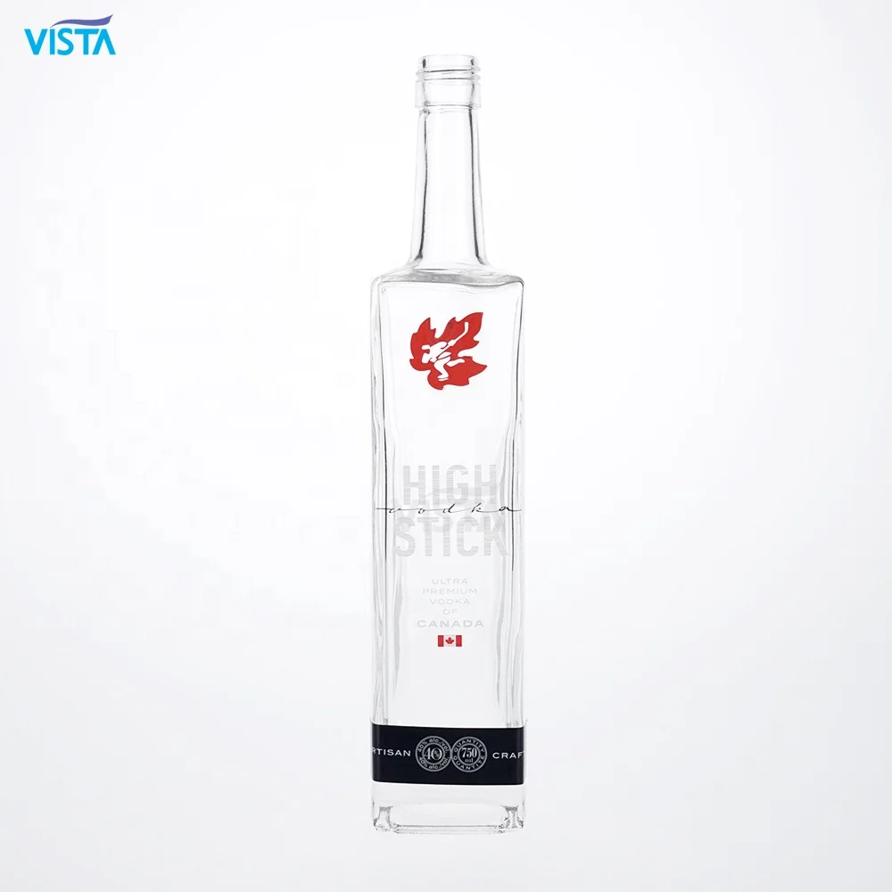 750ml Maple Leaf Square Vodka Bottle Square Style High Flint Decal Screw Cap High Quality Customized Logo Embossment Available Buy 750ml Liquor Glass Bottle 750ml Rum Glass Bottle 750ml Customized Glass Bottle With