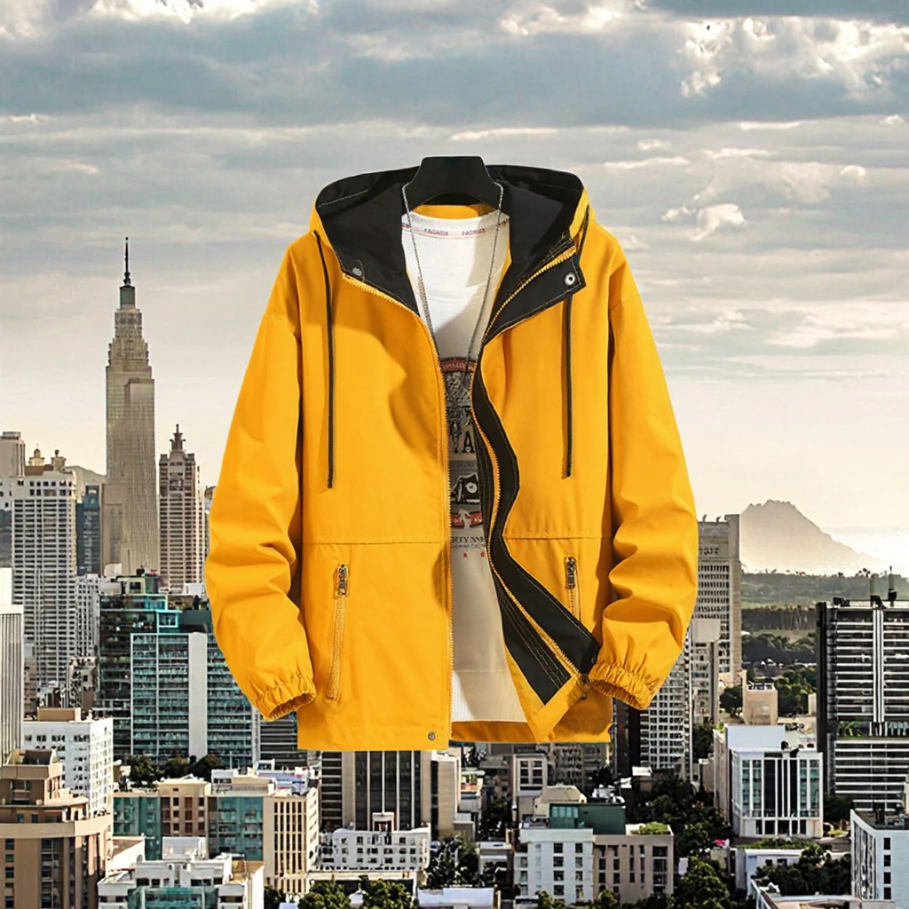 Men's Plus Size Casual Fashion Bomber Jacket Spring Autumn