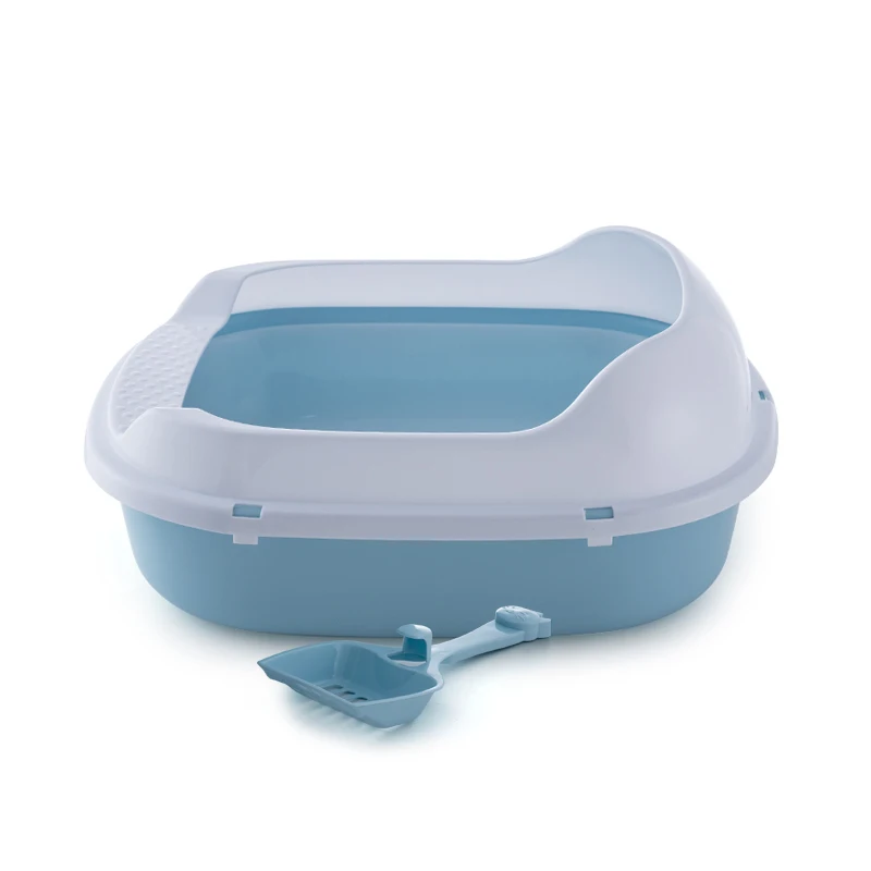 Tc4217 Open Top Plastic Semi-closed Spray Proof Pet Toliet Cat Litter ...