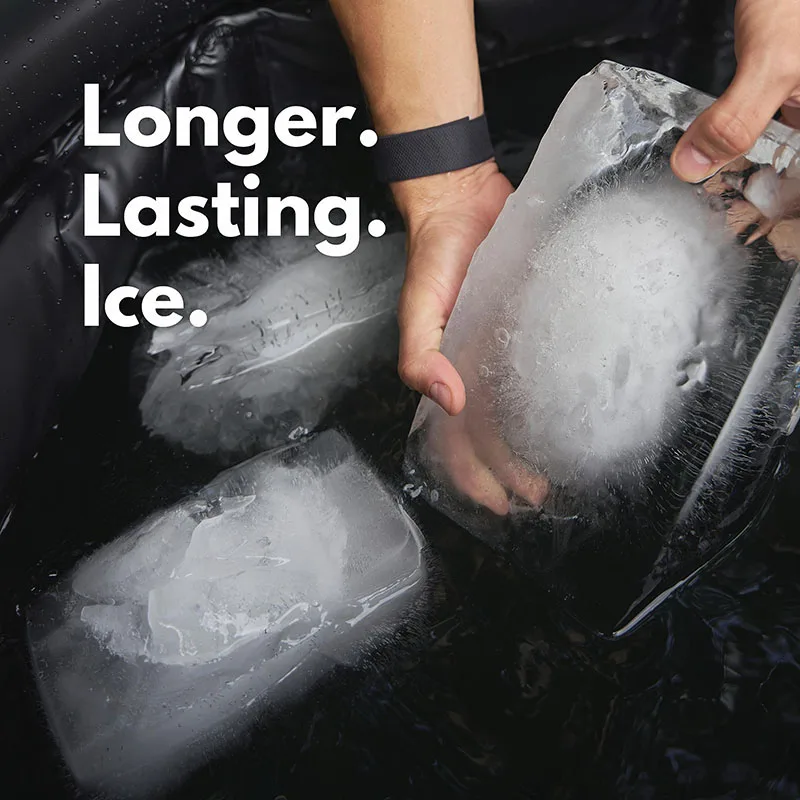 Non Stick Extra Large Ice Block Mold Reusable Steel Reinforced Silicone