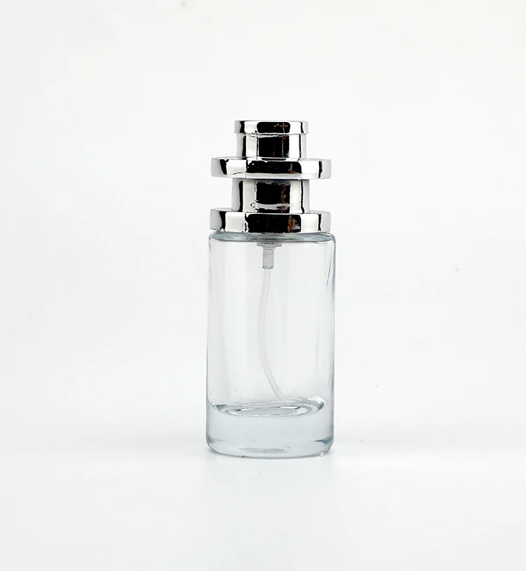 1 oz Hot Sales Portable Custom Cosmetic Empty Clear Glass Refillable Perfume Bottles Screw on Atomizer