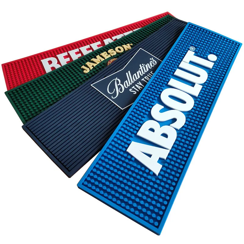 Custom Rubber Bar Drip Mat Bar Runner Mat Bar Mats Runner With Logo