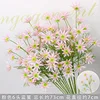 Pink six-headed blue star flower branch