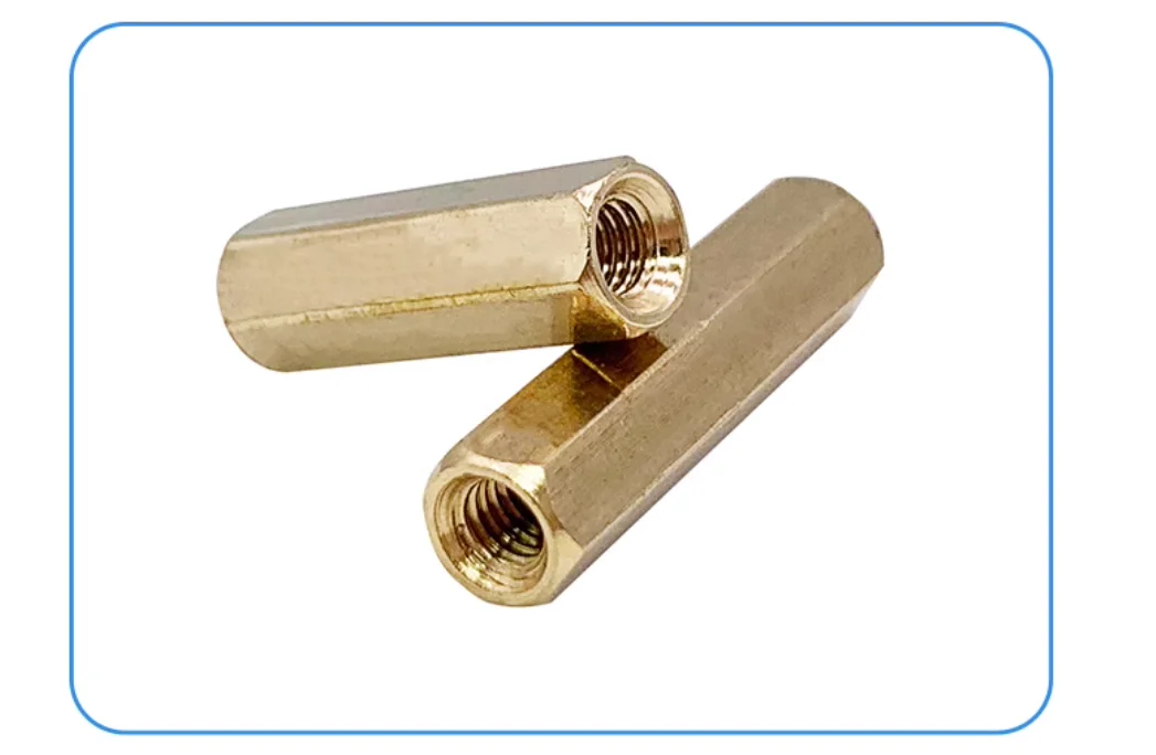 product secure payment hexagonal brass column internal thread female brass hex spacer pillar-39