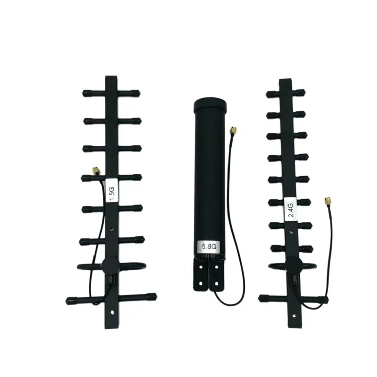 Hochgewinn-Yagi 1.5G/2.4G/5.8G/1.2G/900M 10/16dBi Langstrecke Anti-Drone-Antenne mit SMA-Anschluss
