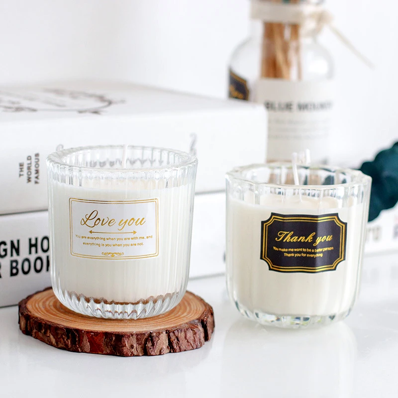 Wholesale Custom 5oz 10oz Empty Latest Luxury Clear Glass Unique Candle