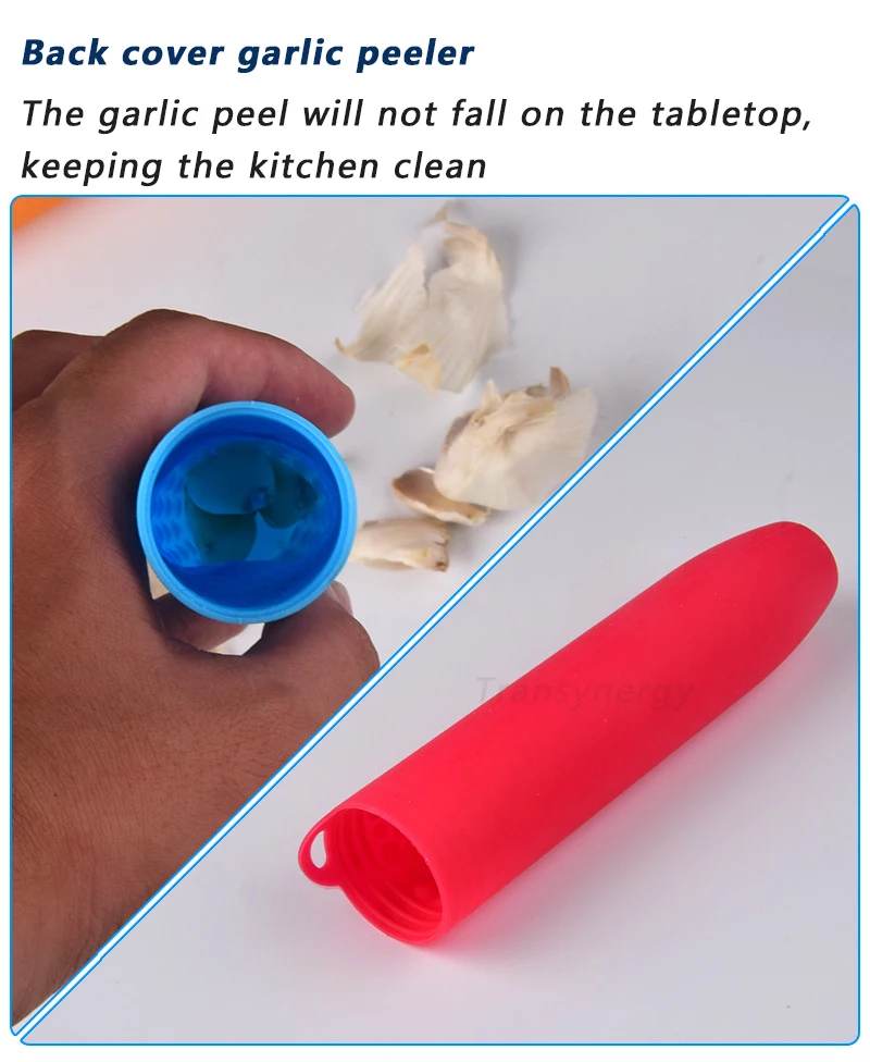 New Flexible Silicone Garlic Peeler Peeling With Sealed Bottom
