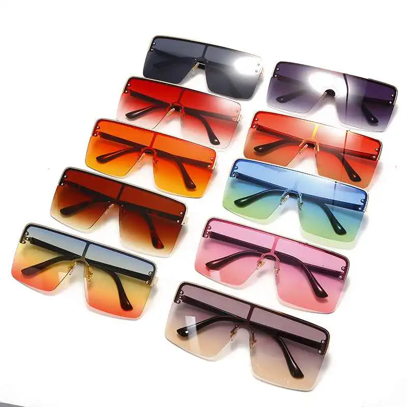 2024 Custom Logo Oversized One Piece Lens Women Sunglasses Luxury Wholesale Shades High Quality Sunglasses