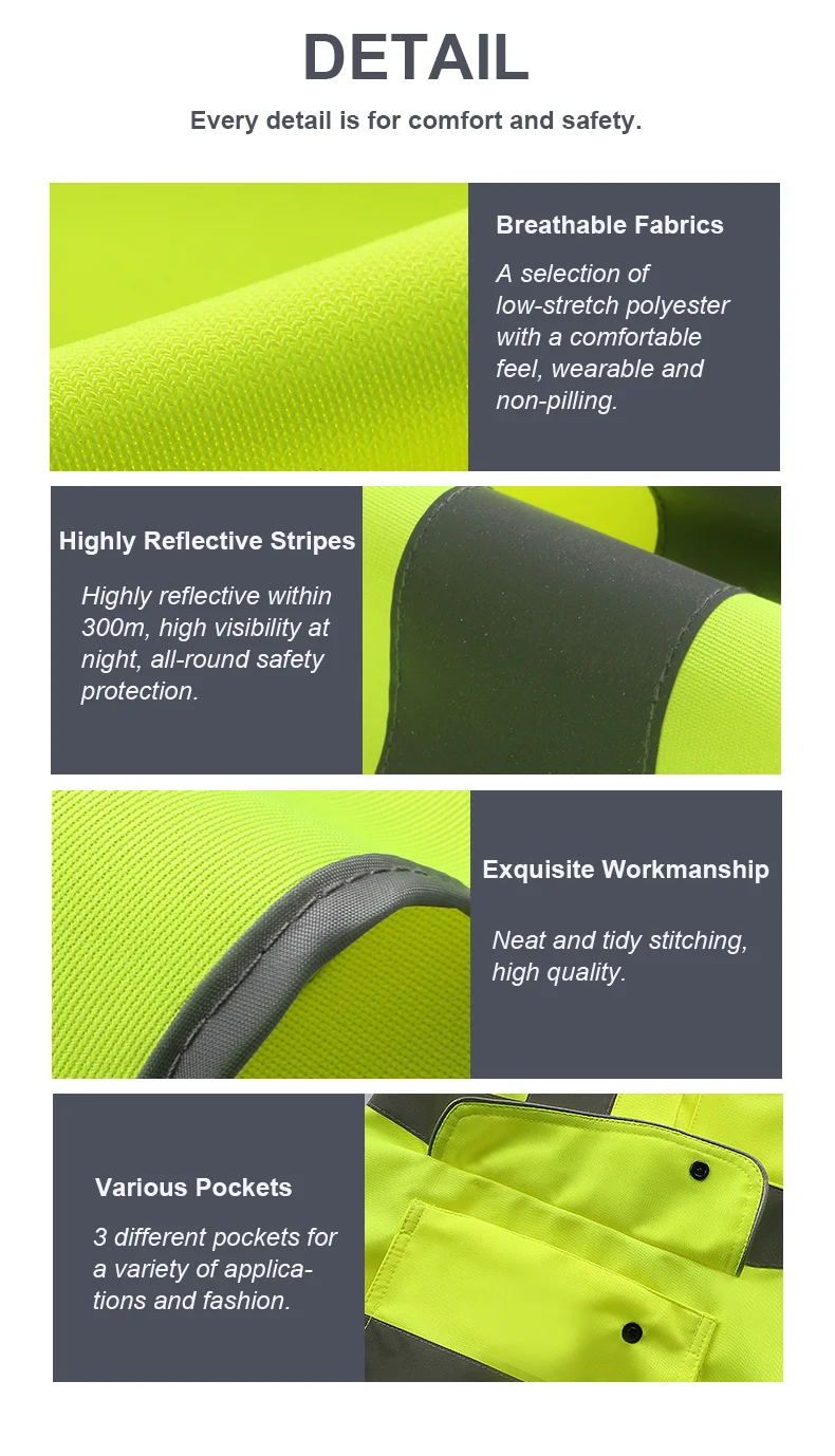 Multi Colors Multi Pockets Tactical High Visibility Reflective Utility