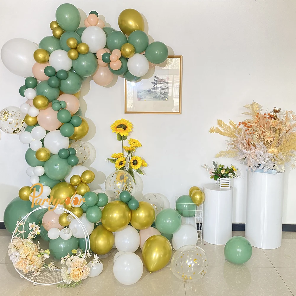 2022 New Arrivals Backdrop Wedding Sage Green Balloon Garland Stand Party Decoration Balloons