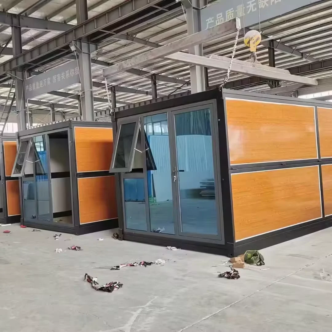 Kualitas Tinggi Portable Prapabrikasi Rumah Dapat Dipindahkan Baja Lipat Tiny Homes China Dibuat Prapabrikasi Kontainer untuk Penggunaan Kantor