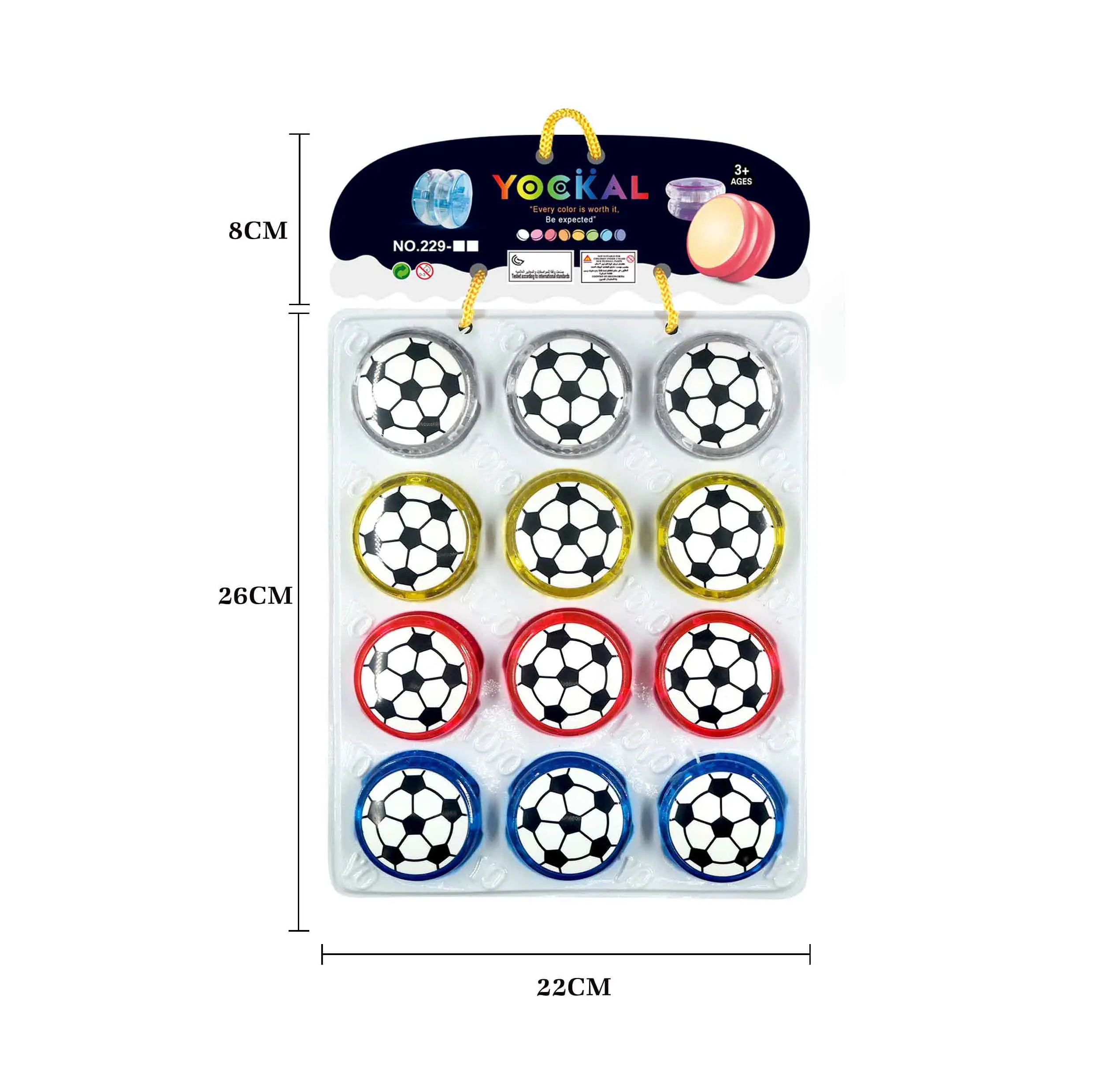 Оптовая продажа светодиодные светящиеся огни Yoyo футбольные мячи логотип на заказ игрушки для вечеринок детей