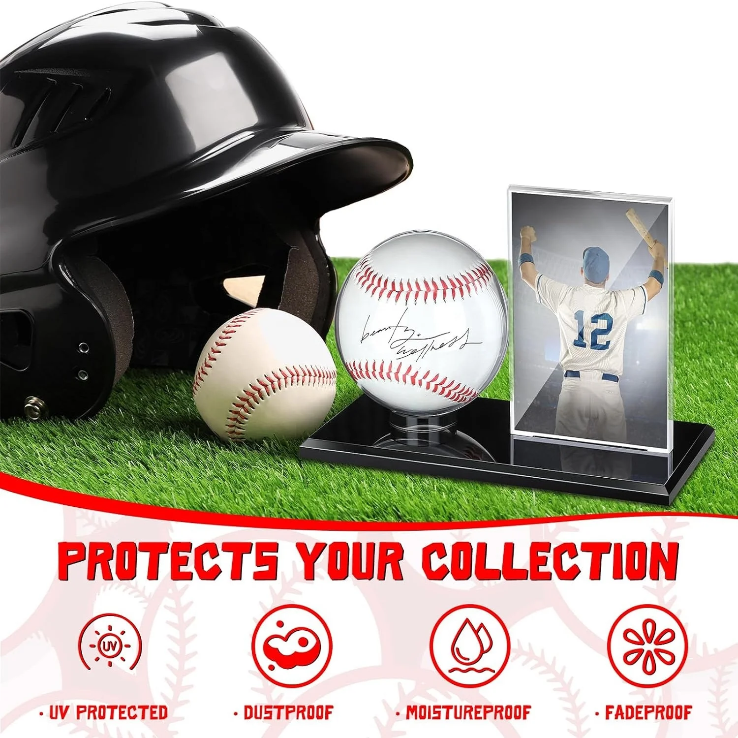 Acryl-Würfel Vitrine – Transparente Displaybox Mit Sockel Für Baseball, Golfbälle Oder Sammlerstücke, 11x10x10 Cm