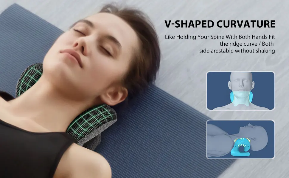 Neck Stretcher With Therapy Pillowcase Neck And Shoulder Relaxer Pu Cervical Traction
