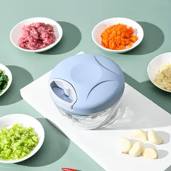 Mini Manual Plastic Kitchen Tool Steel Utility Gadget Meat Garlic Crusher Vegetable Chopper Shredder Hand Press Potatoes