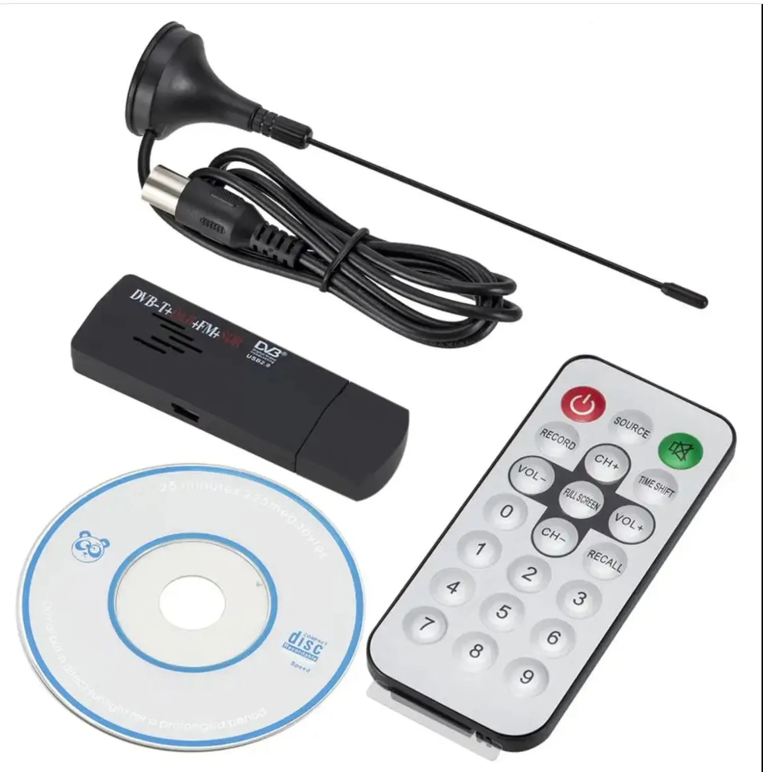 Support FM DAB  SDR Radio  Global USB Mini Dvb-t Stick Digital Tv Receiver for PC Laptop