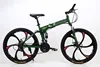 21-speed green six-spoke wheel