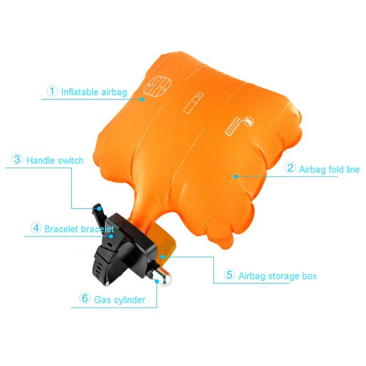 Portable Anti-Drowning Bracelet Float Swimming Safety Self Rescue Lifesaving Wristband With Carbon Dioxide Safe Device