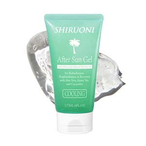 Custom Natural Organic Calming Sunburn Relief Moisturizing Repairing Face and Body Aloe Vera Cucumber Gel for After Sun Care