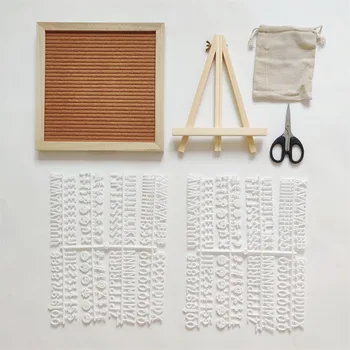 Felt Letter Message Board Wooden Frame Felt Letter Board With Plastic Bracket With Letters