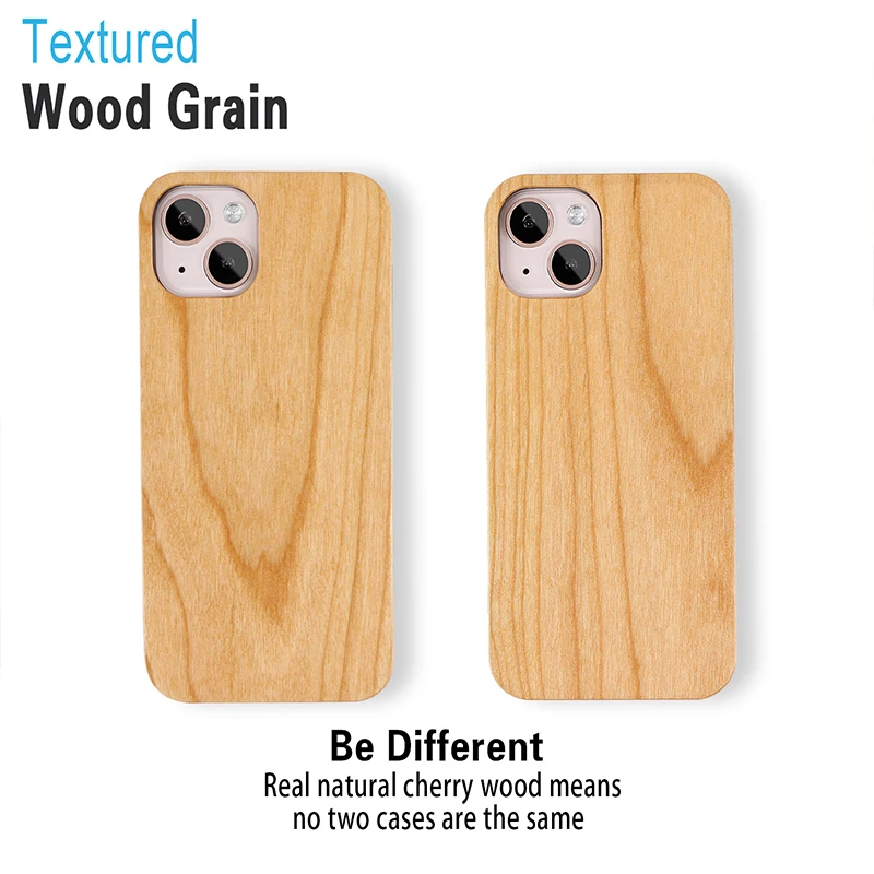 Stylish Laser Engraving Wooden Mobile Phone Cases Thin Durable Phone