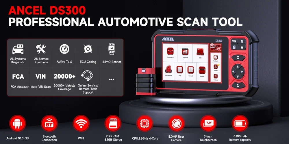 ANCEL DS300 Professional OBD2 Diagnostic Tool