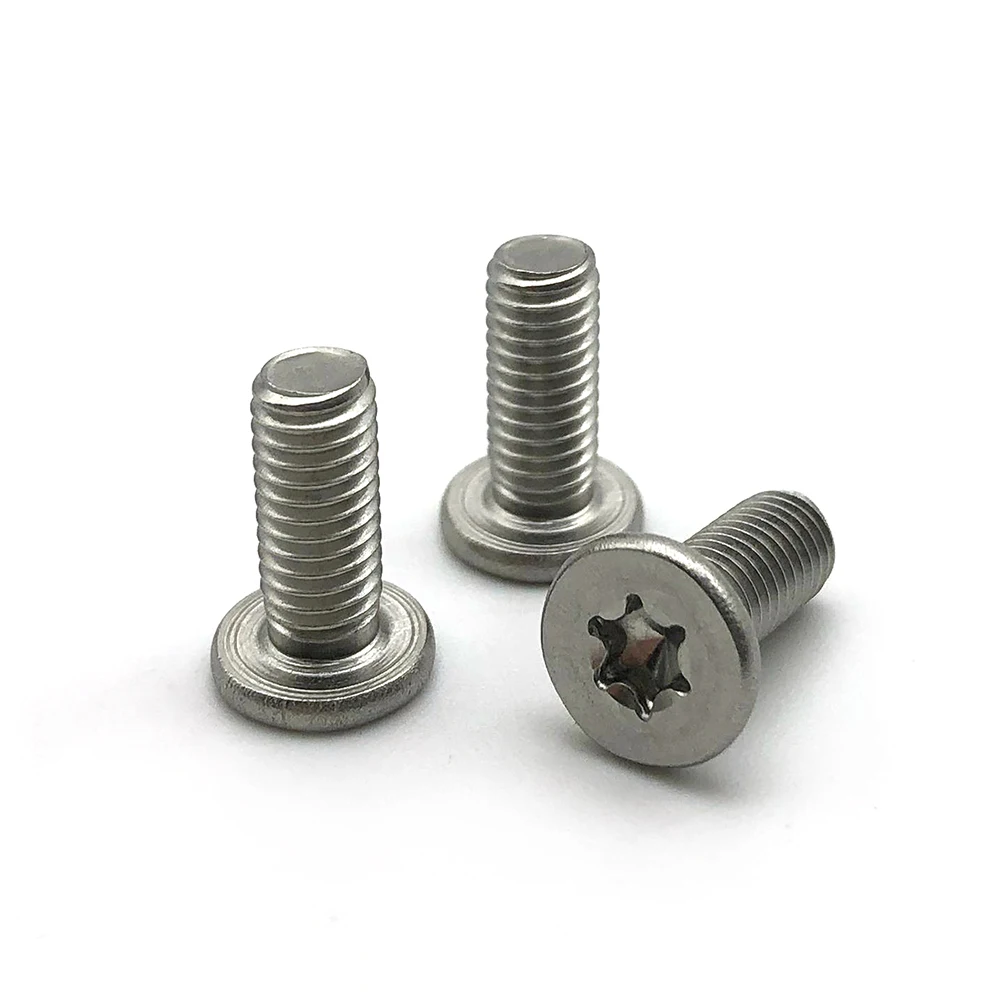 China Custom Precision flat head Screw Hex Torx Countersunk Head screw 304 Stainless Steel M2x3 Torx 5 Screw