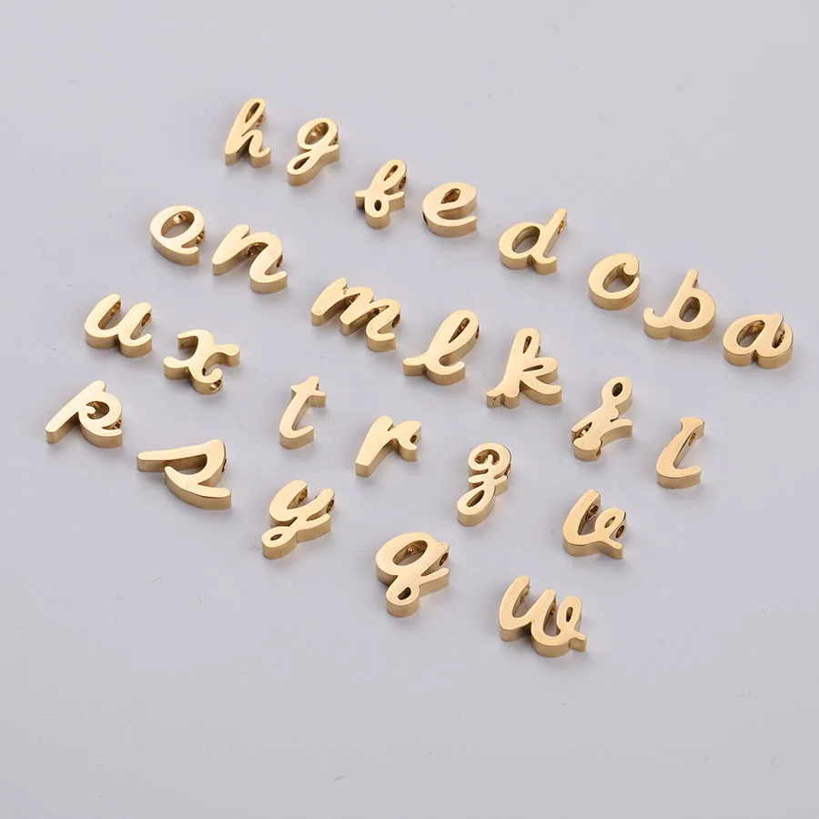 Brass Capital Letter Z Charm Bracelet Initial Beads 