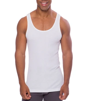 China wholesale custom muscle close-fitting cotton spandex rib tank top men