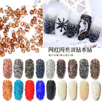 sparkling 1.3mm Shining micro-drill Clear Crystal Pointed Bottom Diamond crystals for nail colthing shoes dance phone case DIY