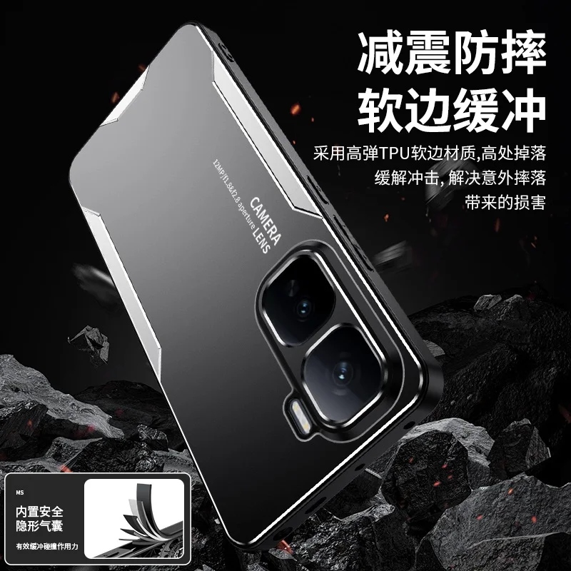 TingYR Cover per Vivo iQOO 10 PRO, Supporto Anello Rotante a 360 Gradi, Cover Telefono Antiurto in TPU/PC, Custodia per Vivo iQOO 10 PRO.(Nero
