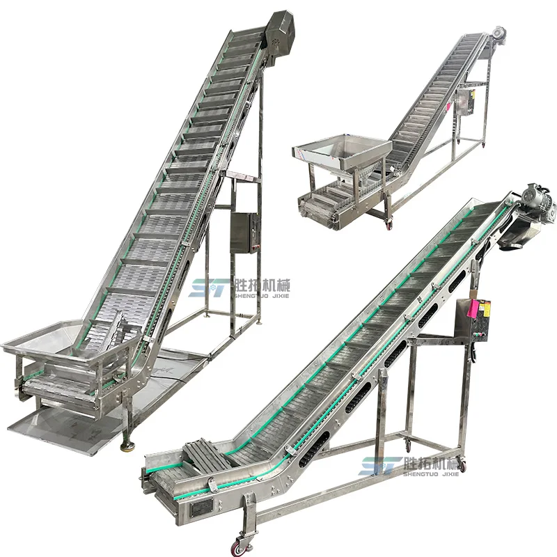 Climbing Conveyor Biomass Particle Conveyor Skirt bar Lifting Feeder Peanut Belt Conveyor