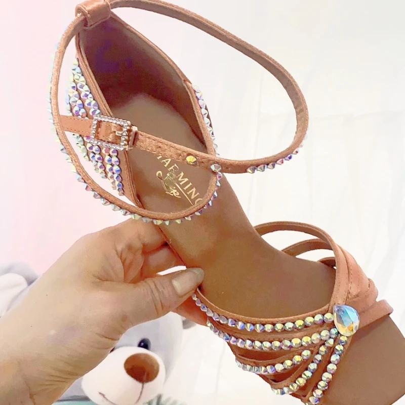 Latin Dance Shoes With Soft Sole And Rhinestone For Women Buy Women's