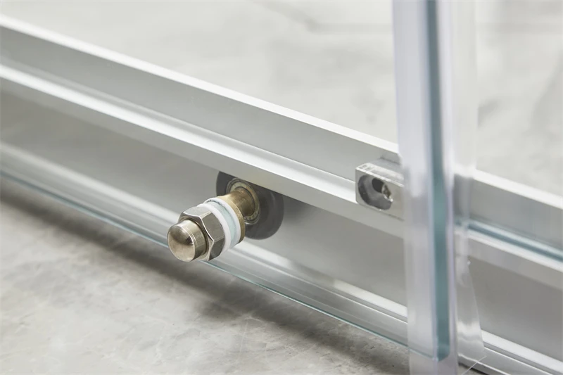 6mm Thick L Shaped Shower Room Enclosure Clear Tempered Glass Sliding ...