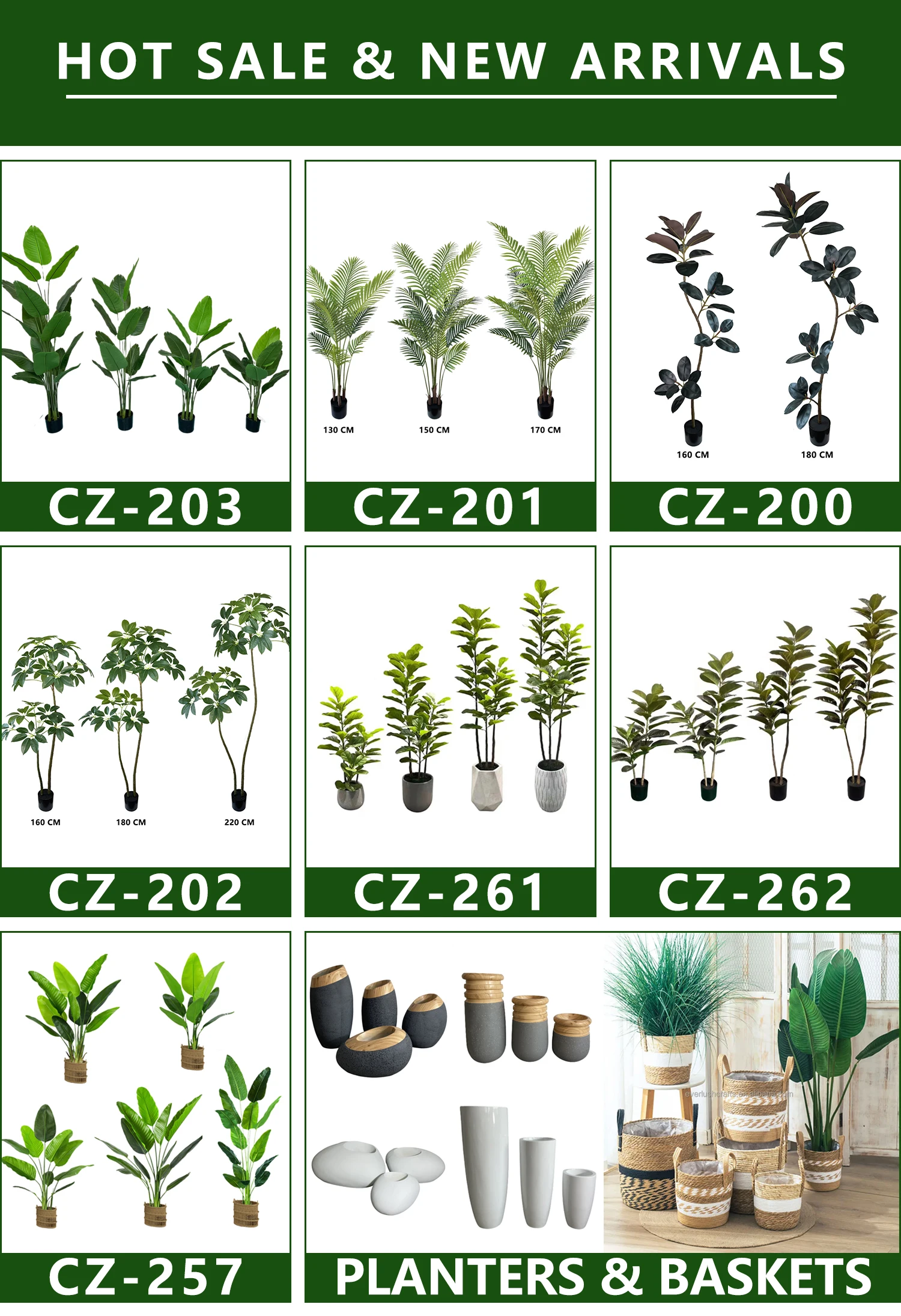 New Design 130-210cm Palm Tree Artificial Tree Plant Plastic Leaf And ...