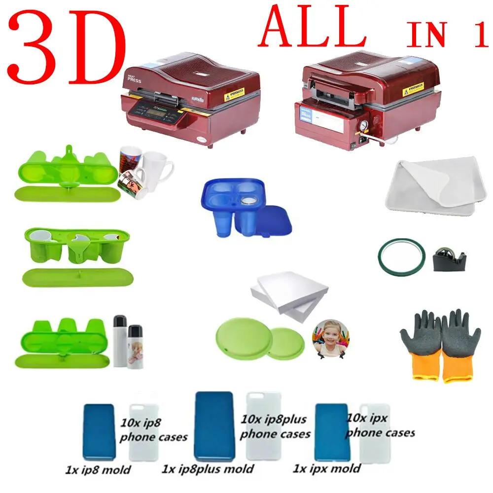 ST-3042 3D Sublimation Heat Press Printer 3D Vacuum Heat Press Machine for  Cases