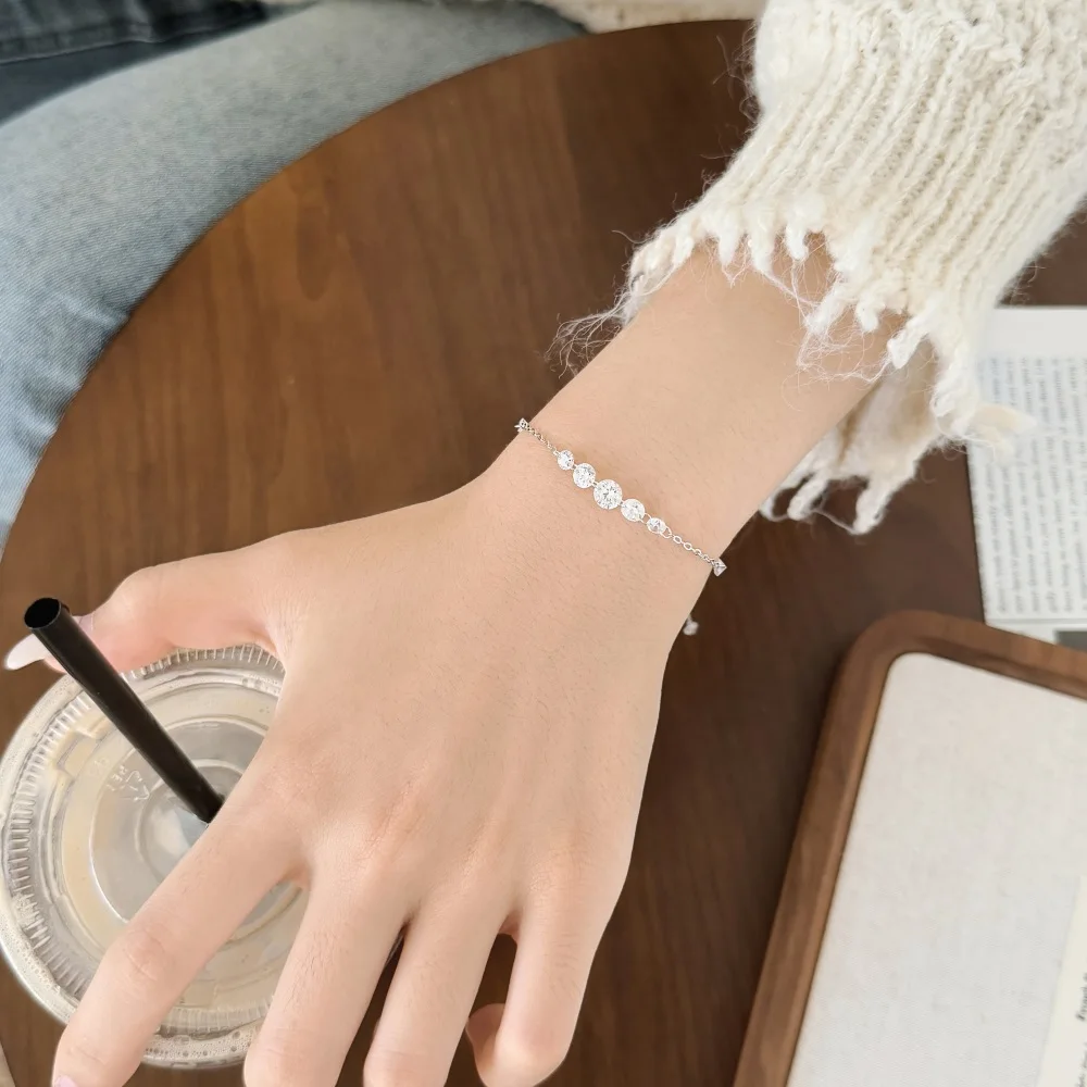 KAKODIY Fashion Shiny 5A Cubic Zirconia Pendant Rhodium 18K Gold Plated 925 Sterling Silver Chain Pendant Bracelet detail 9