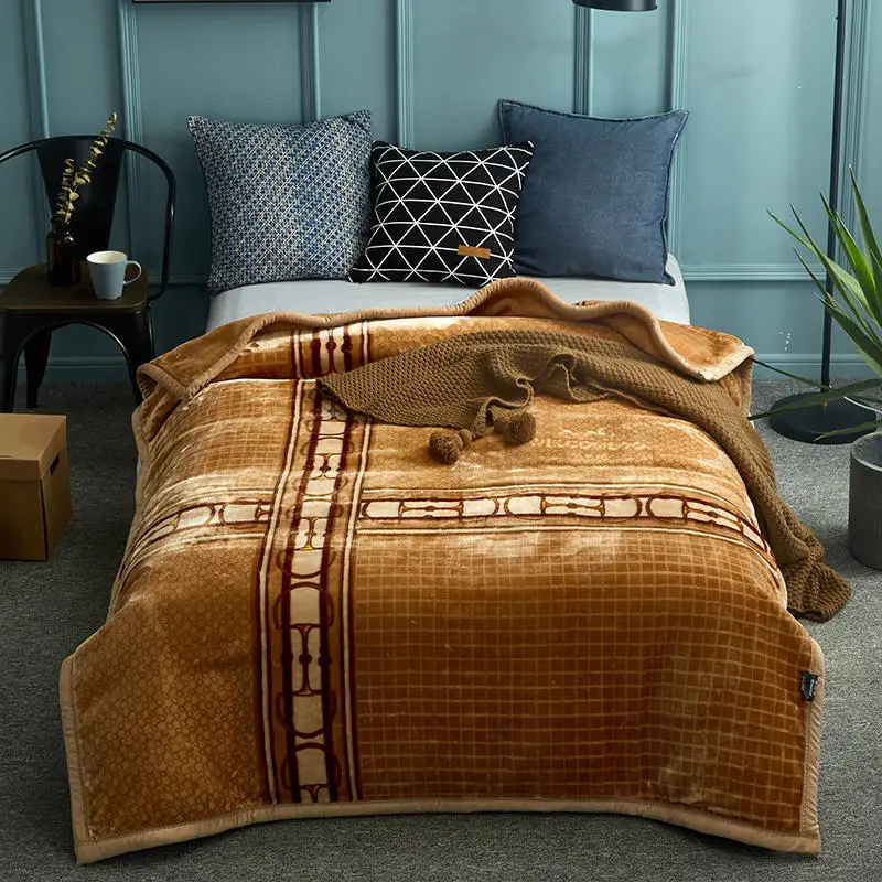 Sunny Home Textile Autumn Winter Double Bed Mink Blanket India Winter Coming Home Blanket