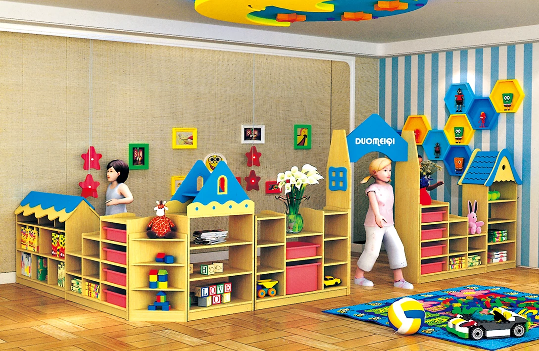 New Design Kindergarten Children Daycare Bookcase/ Bookshelf