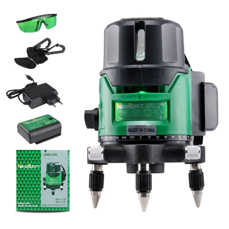 Laser Is Clearly Visible in sunlight 2-line Green Light Level Fan Small Building Laser Infrared Line Projector