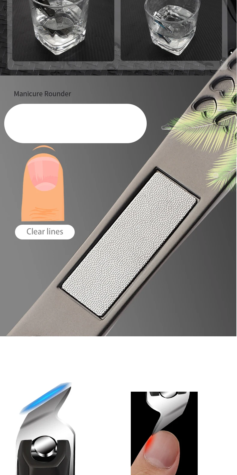 product good quality portable nail cutter professional manicure tool sharp nail clipper set-4