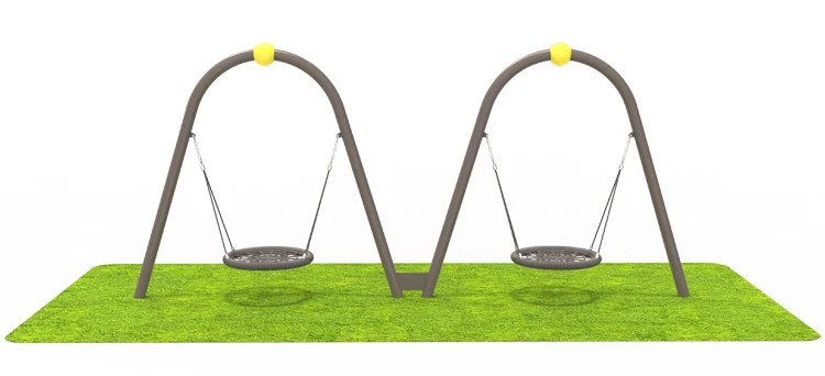 High-quality Children's Outdoor Metal Swing Set, Three-person Seat, Circular Swing, Large Outdoor Amusement Equipment