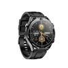 Montre noire + bracelet en caoutchouc noir