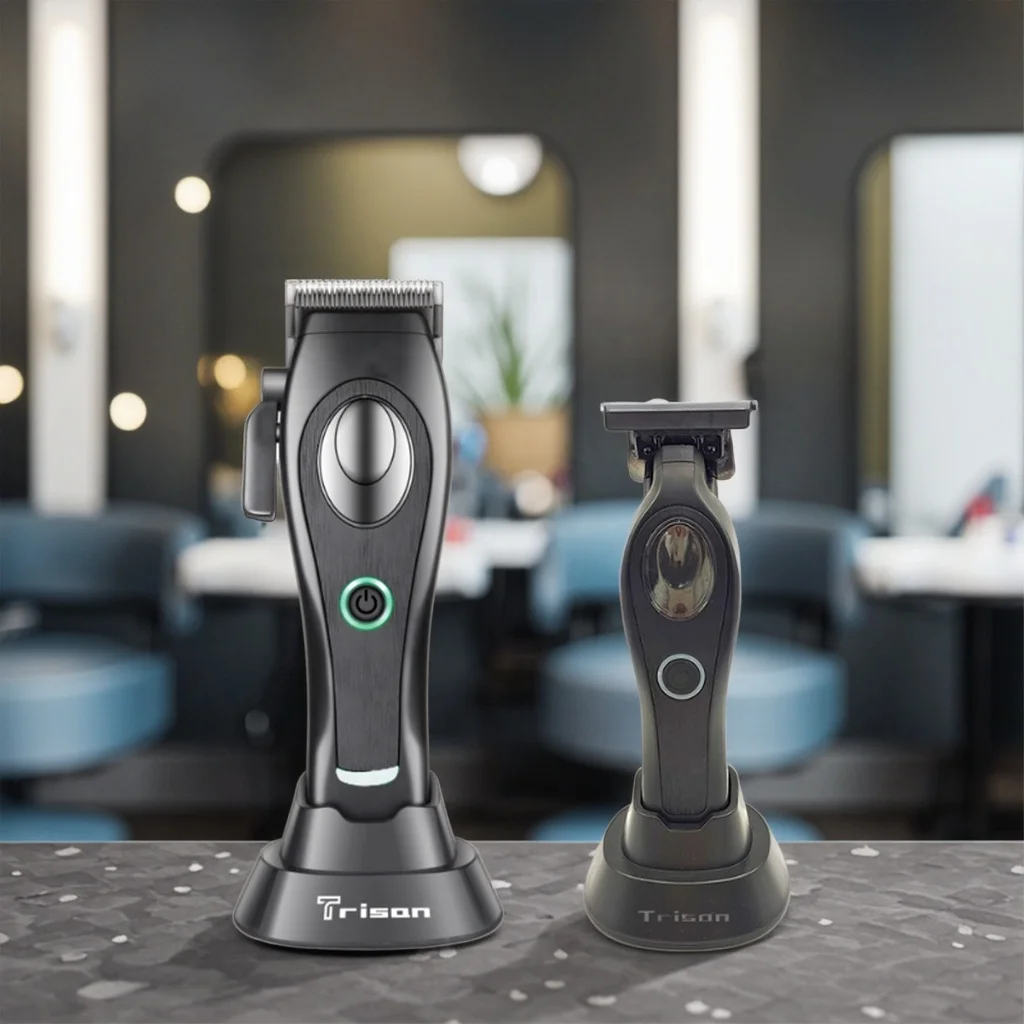 Trisan M3C & M3T Combo Destroyer Hair Clipper & Trimmer Set Cordless Hair Cutting Machine for Barber Salon