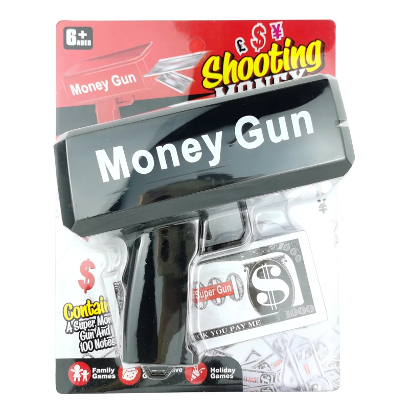 Лидер продаж распылитель для денег игровой пистолет денежный с имитацией бумаги хороший подарок детей и