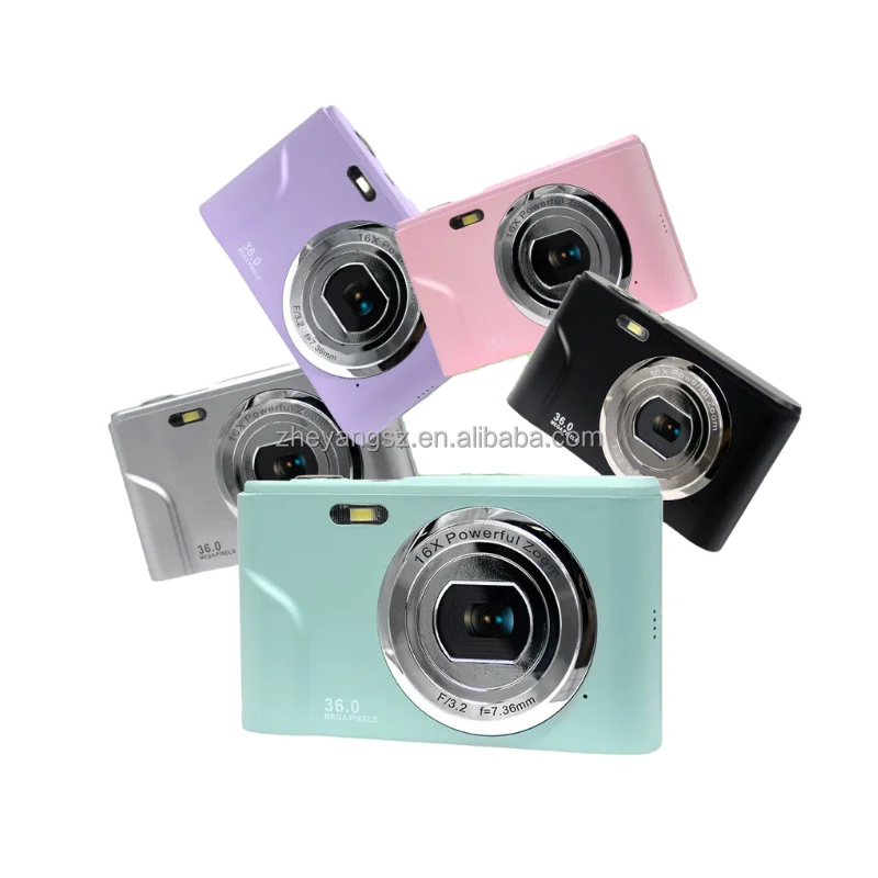 КМОП 36MP 1080P селфи светодиодный фонарик 16x цифровой зум компактная FHD цифровая камера