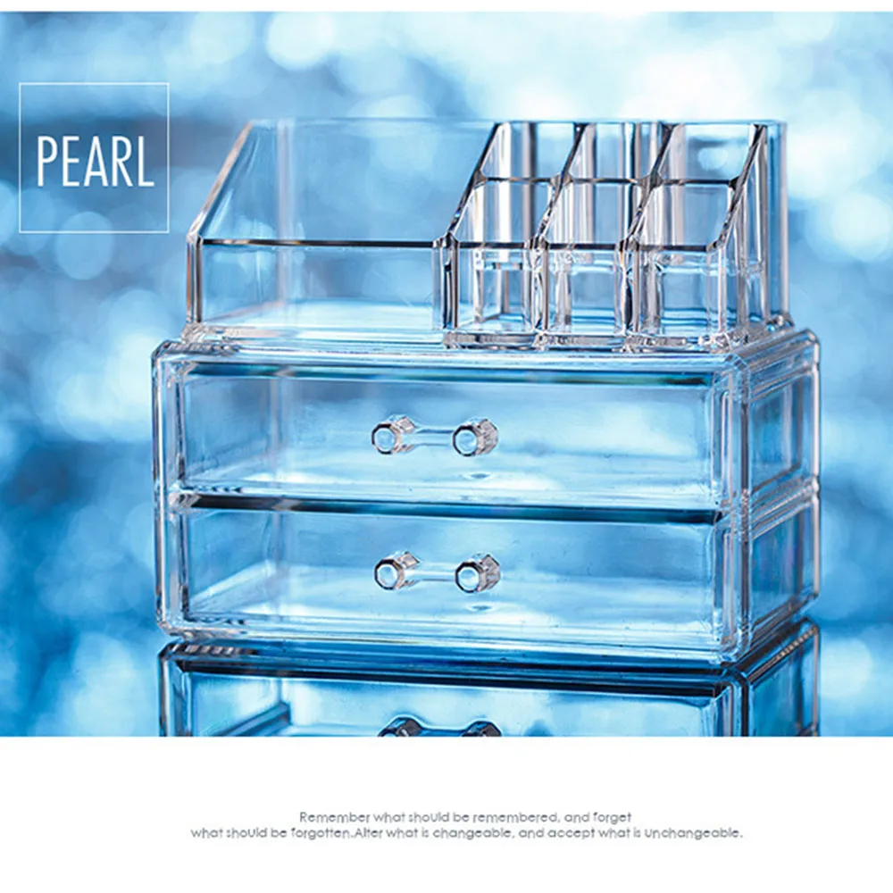 Cross Border Crystal Clear Visibility Multi-Compartment Storage Boxs Accessories Makeup Organizers
