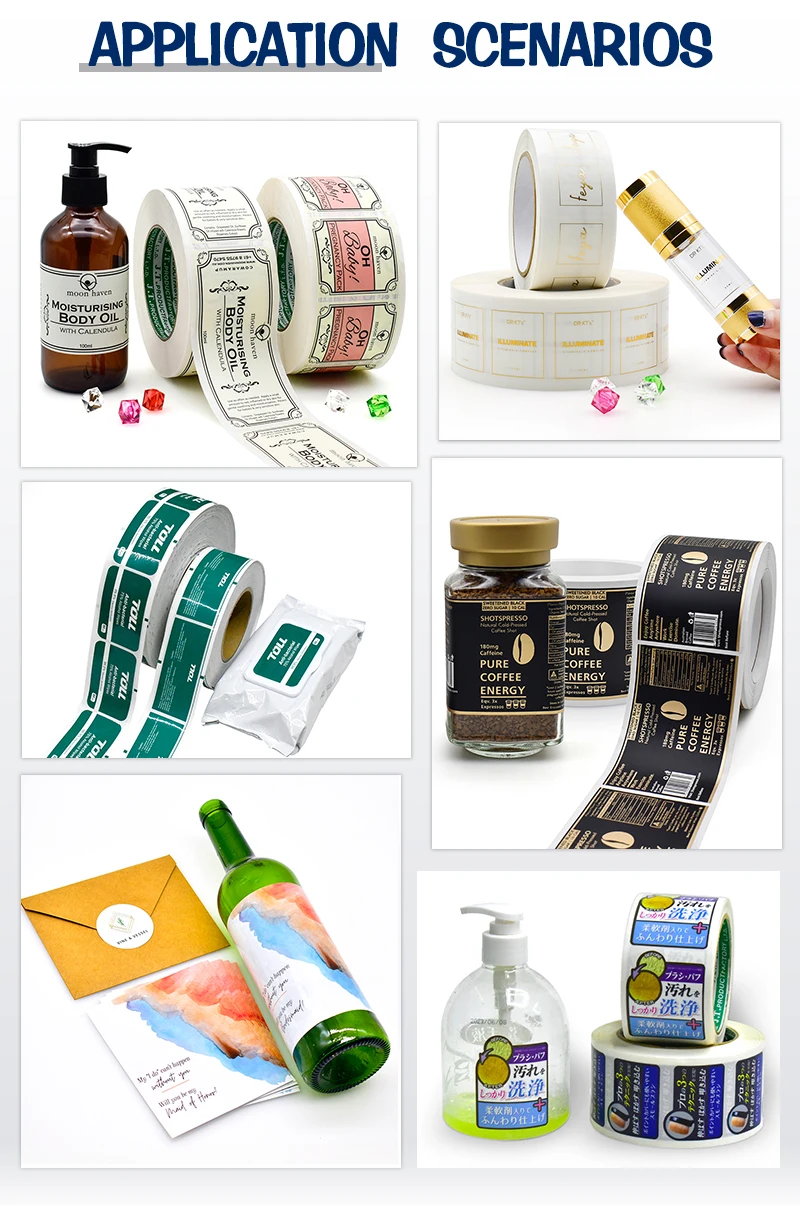 Роскошный печатный медицинский продукт небольшой персонализированный логотип рулон водонепроницаемый белый наклейка для бутылки 9